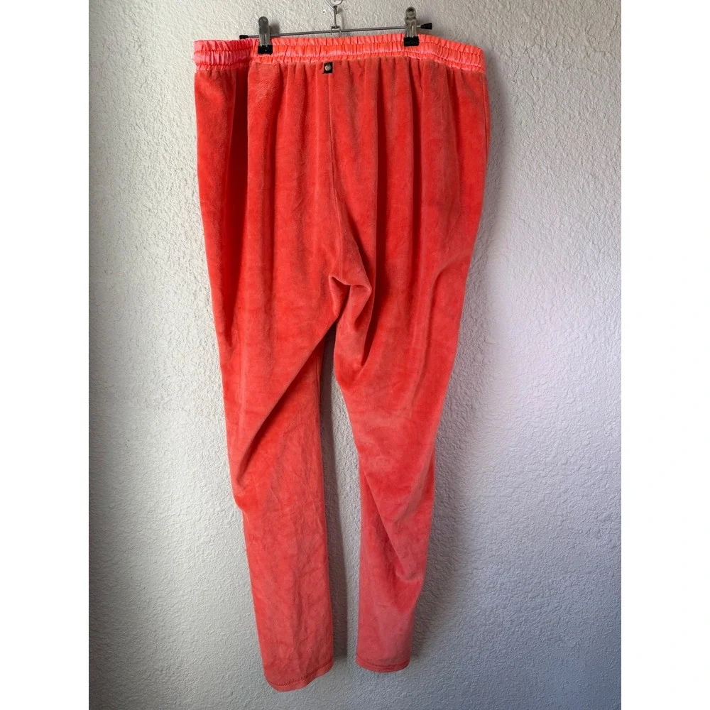 Vintage Y2K Apple Bottoms Velour Jogger‎ Track Pants 1X Sequin Logo Juicy Style